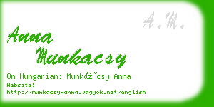 anna munkacsy business card